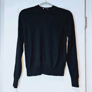 Sandro Paris Black Crewneck Sweater Size Small